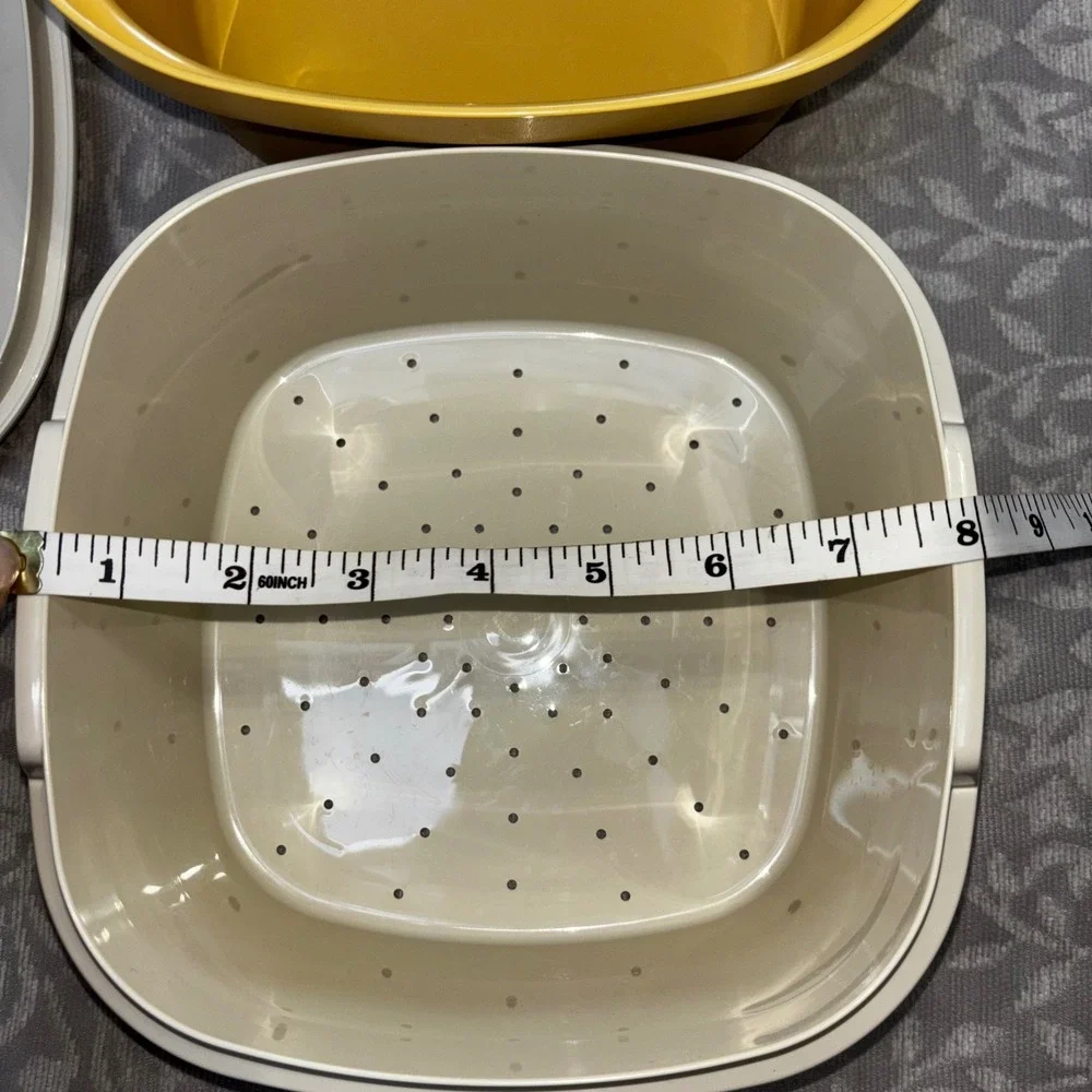 Tupperware Multi Server Steamer 3pc Set‎ Harvest Gold Vintage